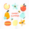 T-shirt impression fruits blanc bébé fille T-shirt impression fruits blanc bébé fille