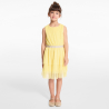 Robe sans manches à paillettes jaune Fille