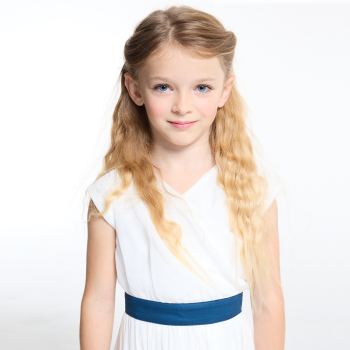 Robe chic sans manches blanc Fille