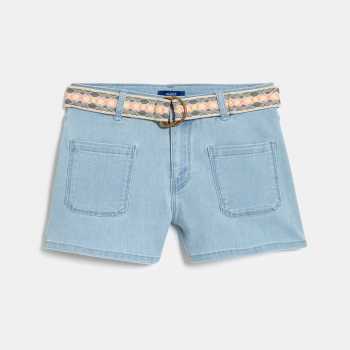 Short en jean bleu Fille