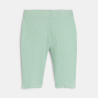 Legging cycliste en coton côtelé vert Fille Legging cycliste en coton côtelé vert Fille