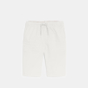 Bermuda slim en toile unie blanc garçon Bermuda slim en toile unie blanc garçon