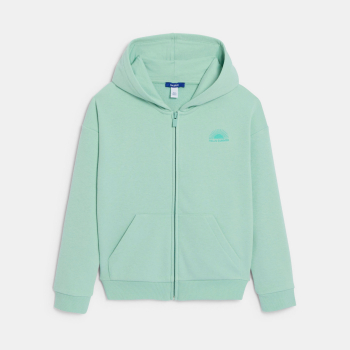 Girl's plain green hoodie