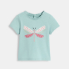 Baby girl's blue textured dragonfly T-shirt Baby girl's blue textured dragonfly T-shirt