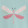 T-shirt libellule en relief bleu bébé fille T-shirt libellule en relief bleu bébé fille
