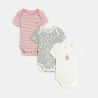 Body manches courtes vert bébé fille (lot de 3) Body manches courtes vert bébé fille (lot de 3)