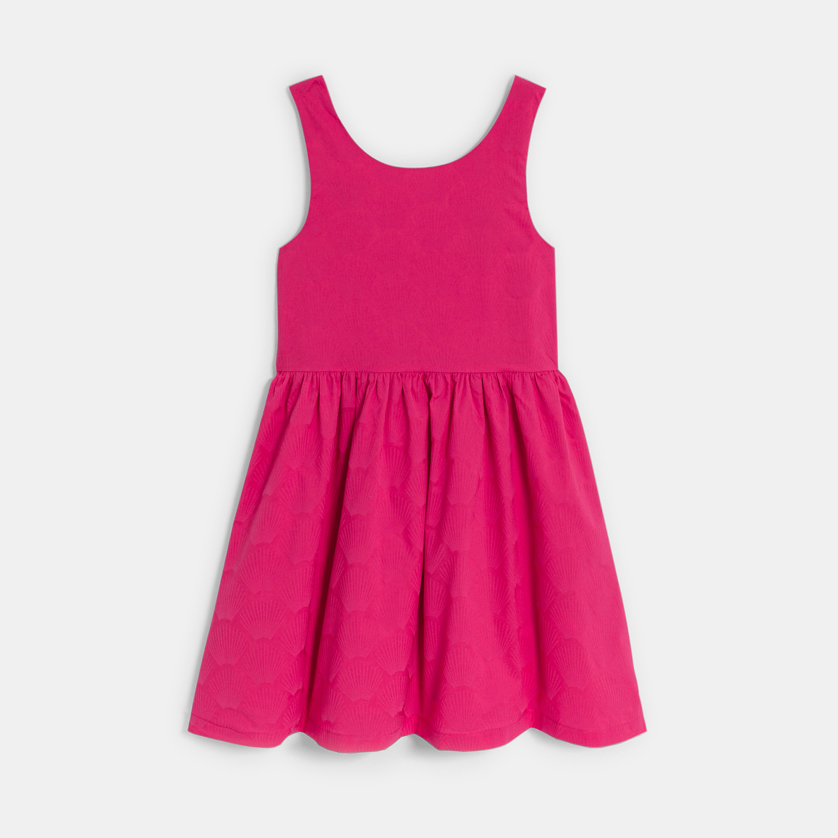 Robe de cérémonie unie rose Fille Robe de cérémonie unie rose Fille