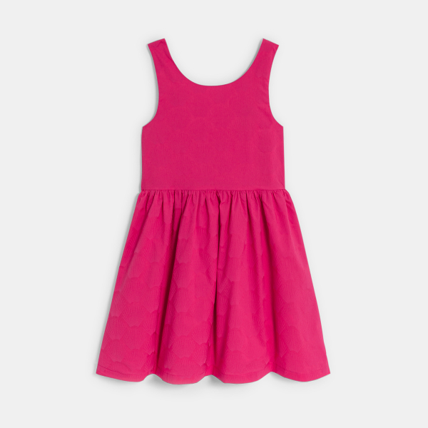 Robe de cérémonie unie rose Fille Robe de cérémonie unie rose Fille