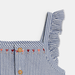Baby girl's short blue...