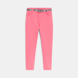 Pantalon balloon + ceinture rose Fille