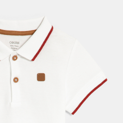 Polo maille piquée blanc...