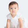Robe chic 2 en 1 rayures brillantes bébé fille Robe chic 2 en 1 rayures brillantes bébé fille