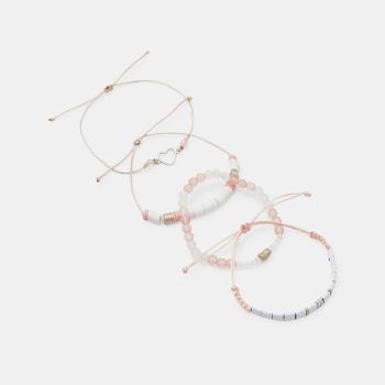 Girl's pink fashion bracelets (set of 4)