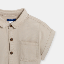 Robe-chemise safari beige...