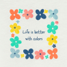 Girl's white short-sleeve T-shirt with slogan Girl's white short-sleeve T-shirt with slogan
