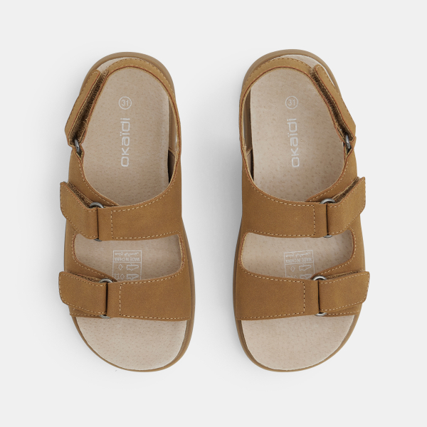 Boy's brown leather and Velcro sandals Boy's brown leather and Velcro sandals