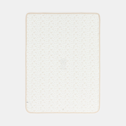 Couverture brodée gaze de coton blanc naissance mixte