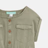 Robe saharienne vert bébé fille