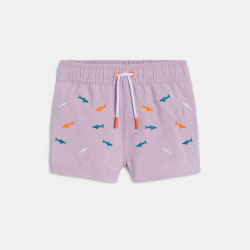 Short de bain requins violet bébé garçon