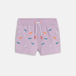Short de bain requins violet bébé garçon
