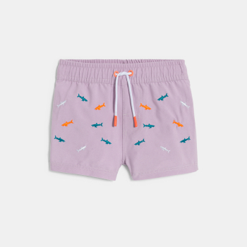 Short de bain requins violet bébé garçon