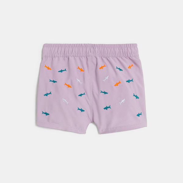 Baby boy's purple shark swimming trunks with UV protection Baby boy's purple shark swimming trunks with UV protection