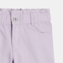 Bermuda en toile mauve Fille