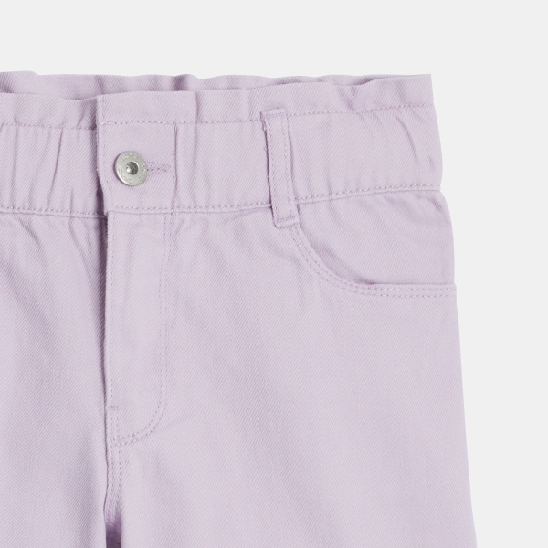 Bermuda en toile mauve Fille Bermuda en toile mauve Fille