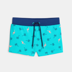 Boxer de bain imprimé bleu Garçon
