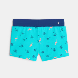 Boy's blue printed swimming...