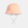 Bob cloche réversible anti UV orange bébé fille Bob cloche réversible anti UV orange bébé fille