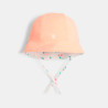 Bob cloche réversible anti UV orange bébé fille Bob cloche réversible anti UV orange bébé fille