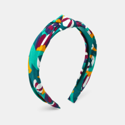 Girl's green printed headband