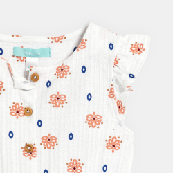 Baby girl's white floral...