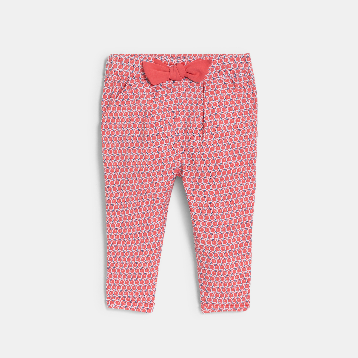 Pantalon imprimé graphique taille élastique rose bébé fille Pantalon imprimé graphique taille élastique rose bébé fille