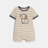 Combinaison courte rayée éléphant bébé garçon Combinaison courte rayée éléphant bébé garçon