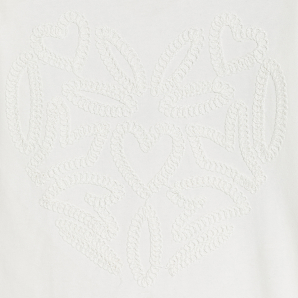 T-shirt manches longues brodé blanc Fille T-shirt manches longues brodé blanc Fille