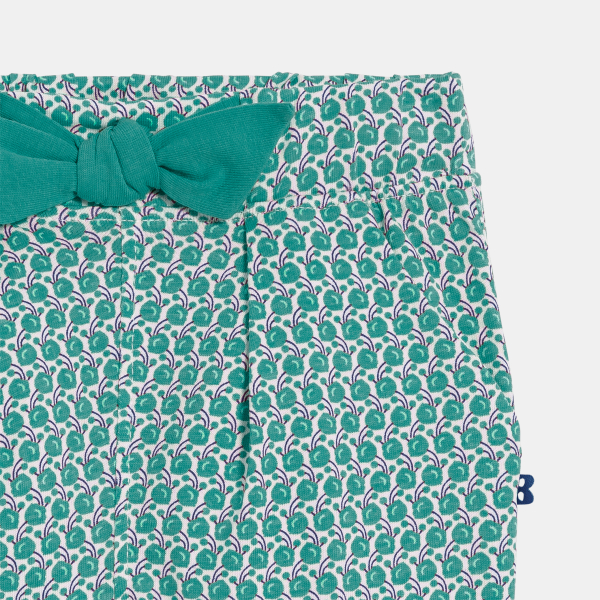 Pantalon imprimé graphique taille élastique bleu bébé fille Pantalon imprimé graphique taille élastique bleu bébé fille