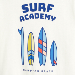 T-shirt motif surf blanc...