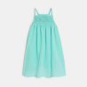 Robe à bretelles détail crochet bleu Fille Robe à bretelles détail crochet bleu Fille