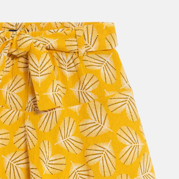 Jupe-short imprimée jaune fille