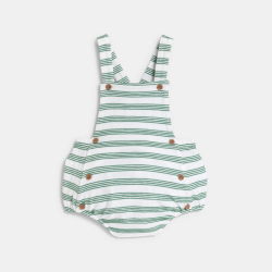 Barboteuse rayée vert bébé...
