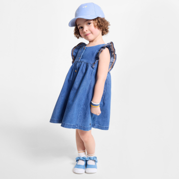 Casquette citrons bleu bébé fille