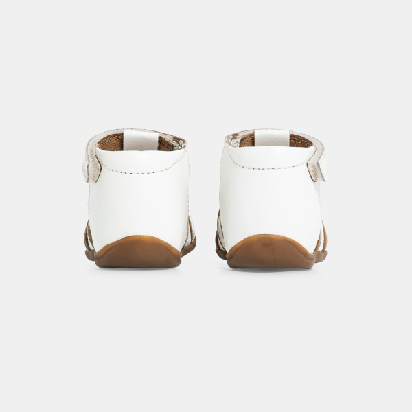 Sandales cuir premiers pas blanc bébé fille Sandales cuir premiers pas blanc bébé fille