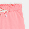 Girl's plain pink jersey Bermuda shorts Girl's plain pink jersey Bermuda shorts