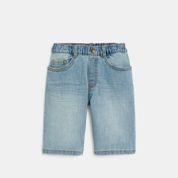 Bermuda en jean bleu délavé...