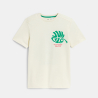 T-shirt à message motif feuille devant et dos blanc cassé Garçon T-shirt à message motif feuille devant et dos blanc cassé Garçon