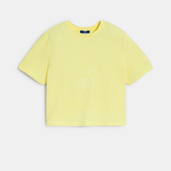 Girl's yellow slogan T-shirt