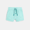 Short coton léger gaufré bleu bébé garçon Short coton léger gaufré bleu bébé garçon