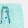 Short coton léger gaufré bleu bébé garçon Short coton léger gaufré bleu bébé garçon